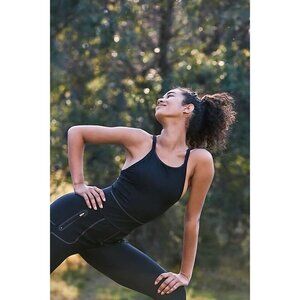 Free People Movement Cross The Line Bodysuit Black Women’s Size Medium athletic